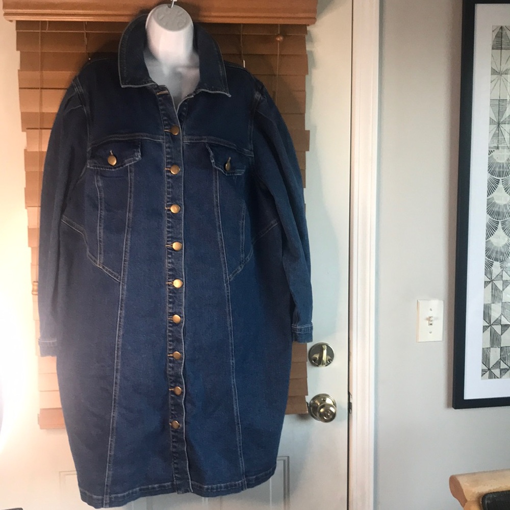 Eloquii denim buttoned dress size 22